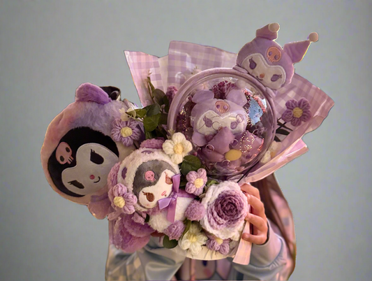 Purple Plush Bouquet Hamdmade